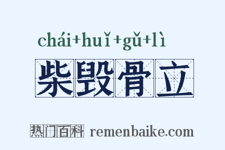 柴毁骨立是什么意思的图片